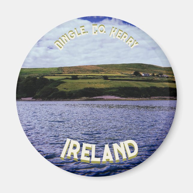 Dingle Peninsula Round Magnet (Front)