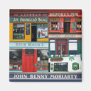 Dingle Pubs Collage, Irish Magnet. Ireland Magnet