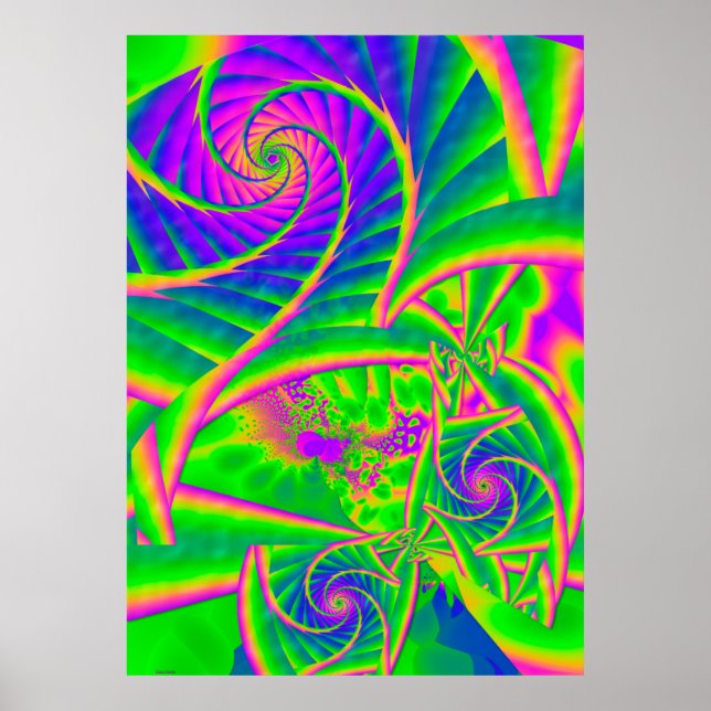 Dingleberries Psychedelic Fused Glass Poster (Front)