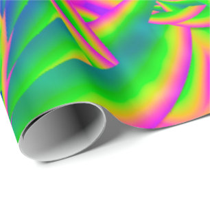 Dingleberries Psychedelic Fused Glass Wrapping Paper