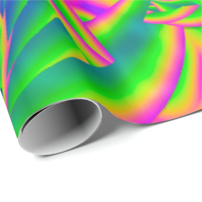 Dingleberries Psychedelic Fused Glass Wrapping Paper (Roll Corner)