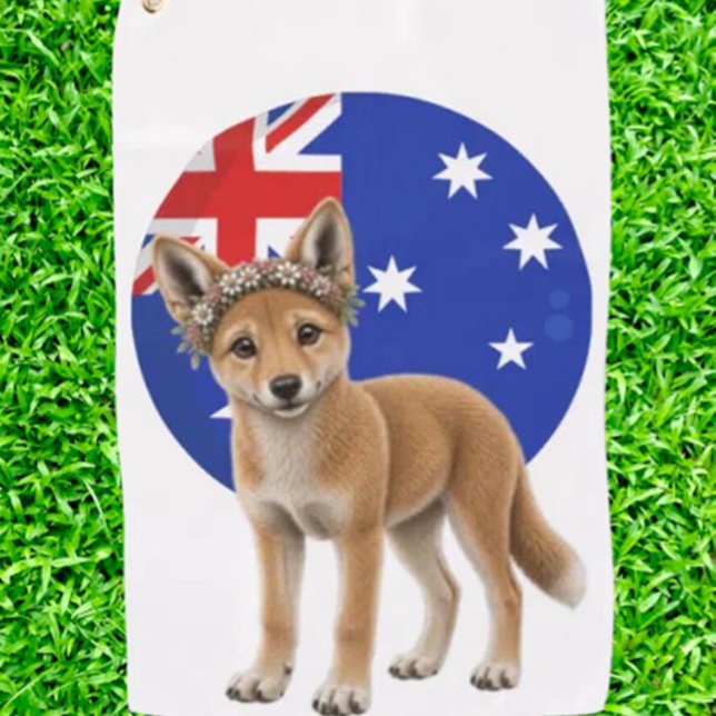 Dingo A Little Piece of Australia Golf Towel (Creator Uploaded)
