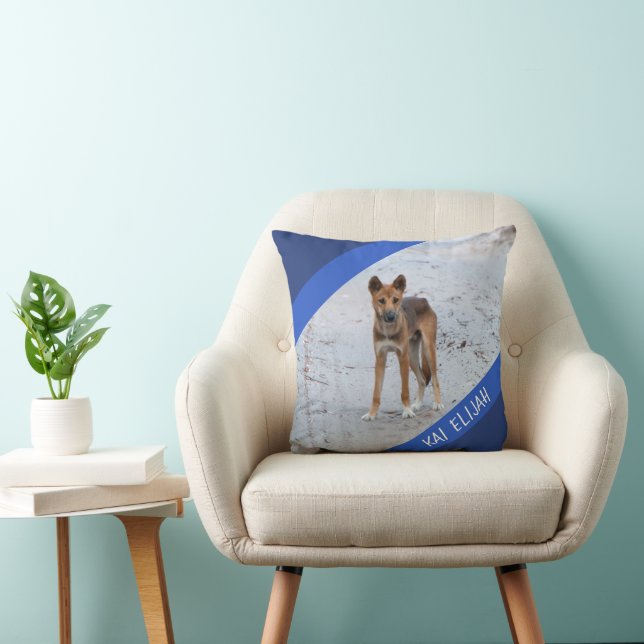 Dingo Australia Wild Dog Custom Blue Boys Cushion (Chair)