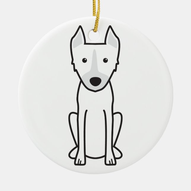 Dingo Dog Cartoon Ceramic Tree Decoration (Front)