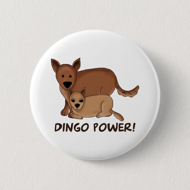 Dingo Power 6 Cm Round Badge (Front)