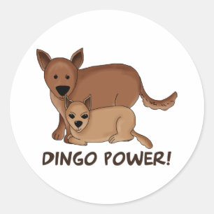 Dingo Power Classic Round Sticker