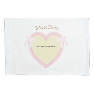 Dingus Bows & Heart Personalised Pillowcase