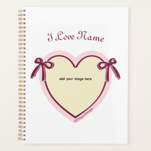 Dingus Bows & Heart Personalised Planner