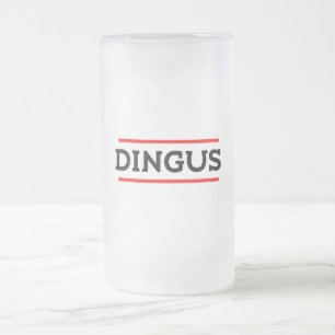 Dingus Frosted Glass Beer Mug