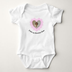 Dingus Heart Lace Frame Baby Bodysuit