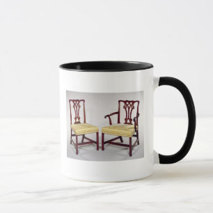 Dining chairs, with interlaced splat backs mug