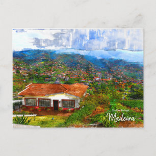 Dining in Madeira , Portugal  Postcard