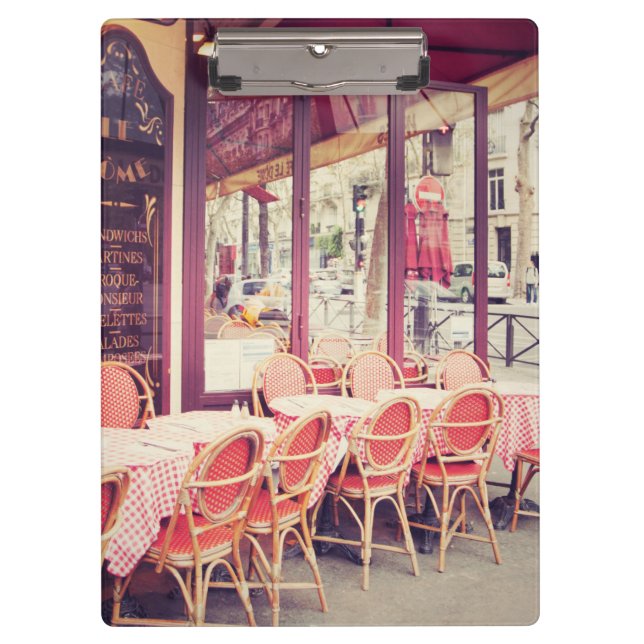 Dining In Paris Al Fresco Clipboard (Front)