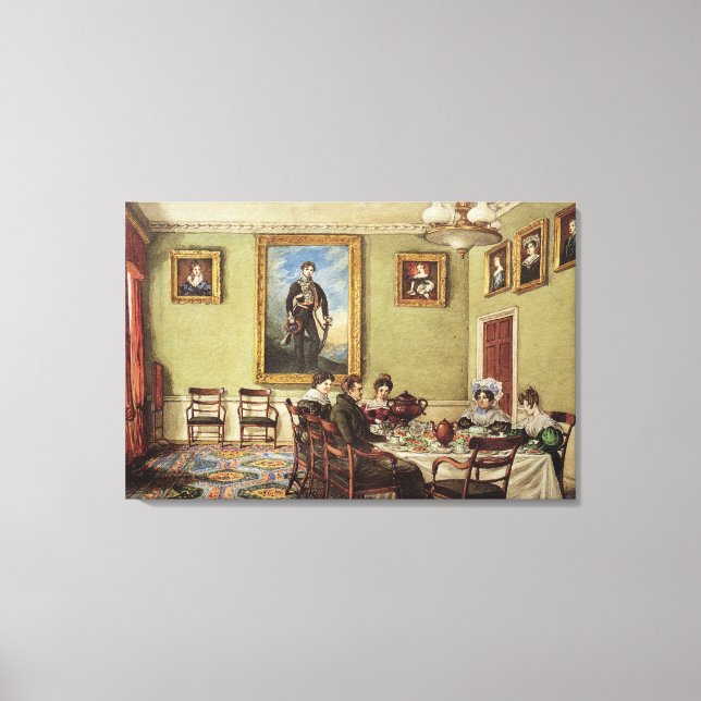 Dining room at Langton Hall Canvas Print (Front)