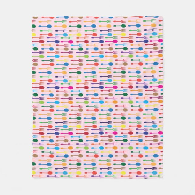 Dining Texture Fleece Blanket (Front)