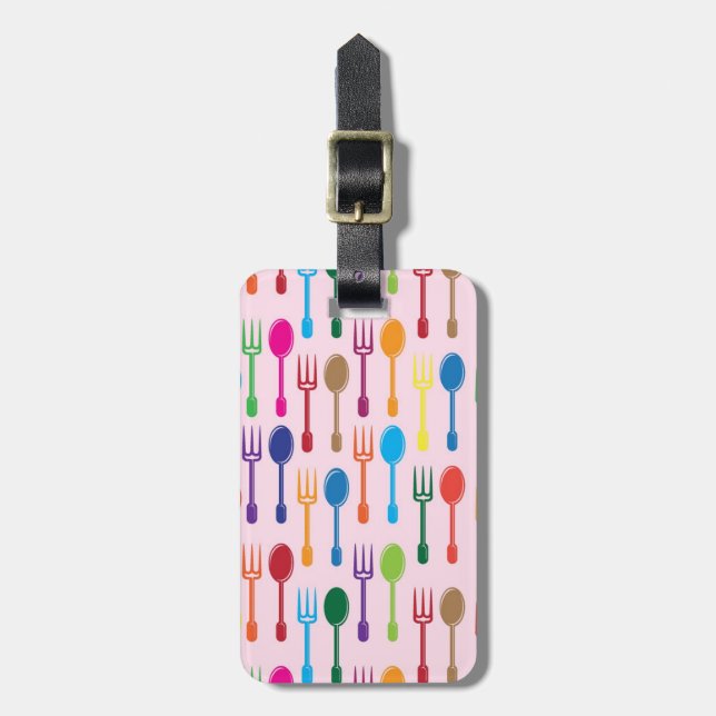 Dining Texture Luggage Tag (Front Vertical)