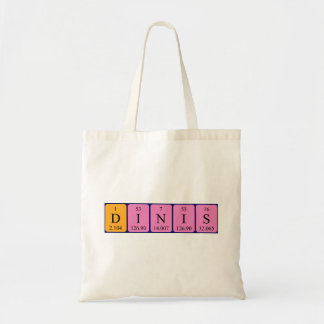 Dinis periodic table name tote bag