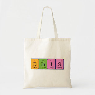 Dinis periodic table name tote bag