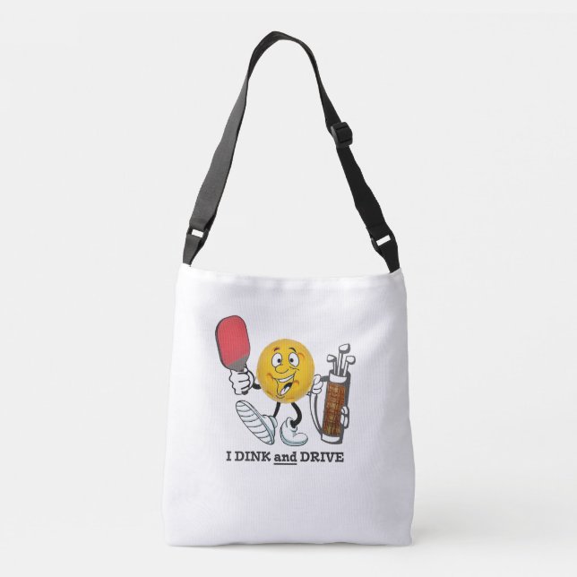 Dink & Drive (pickleball & golf) Crossbody Bag (Back)