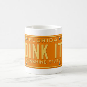 Dink It Pickleball Fanatic -Retro FL License Plate Coffee Mug