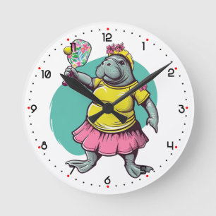 Dink Like a Lady Pickleball Round Clock