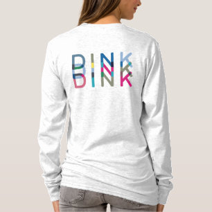 Dink Pickleball Fun Chic Blue Green Pink Yellow T-Shirt