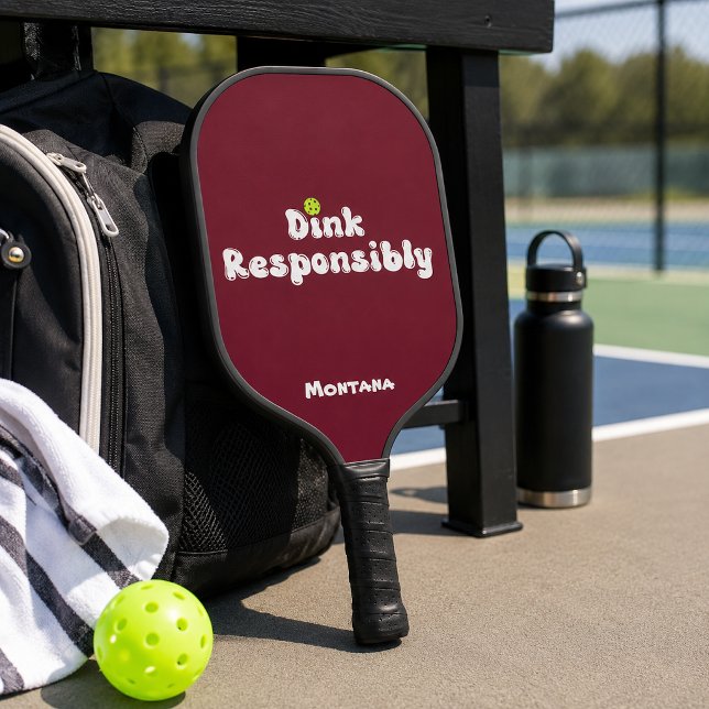 Dink Responsibly Name Ruby Red Pickleball Paddle (Creator Uploaded)