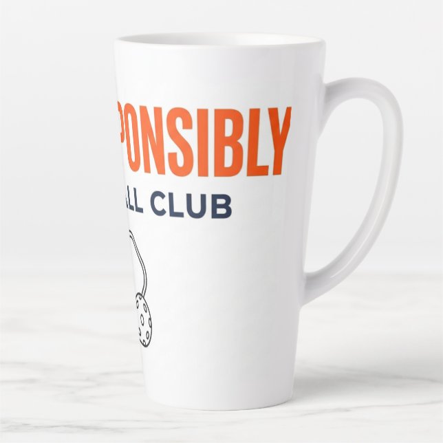 Dink Responsibly Pickleball Latte Mug (Right)