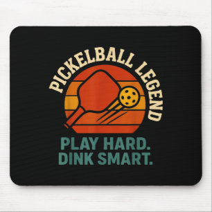 Dink responsibly retro pickleball funny vintage  mouse mat