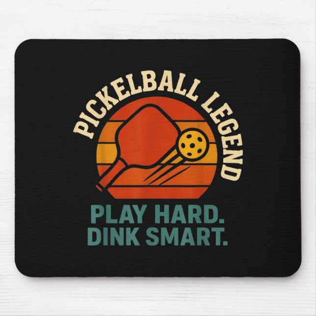 Dink responsibly retro pickleball funny vintage  mouse mat (Front)