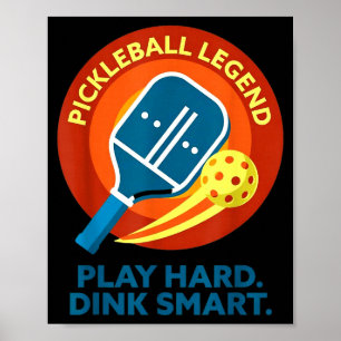 Dink responsibly retro pickleball funny vintage poster