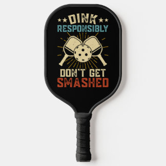 Dink Responsibly Vintage Starburst Cream Pickleball Paddle