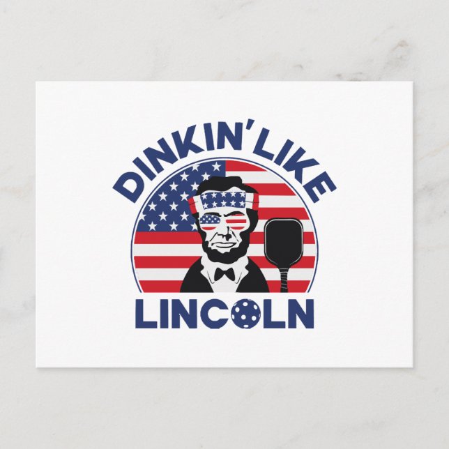 Dinkin Like Lincoln Holiday Postcard (Front)