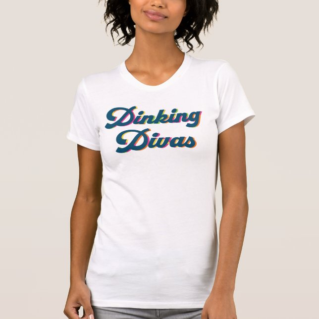 Dinking Divas Pickleball Doubles T-Shirt (Front)