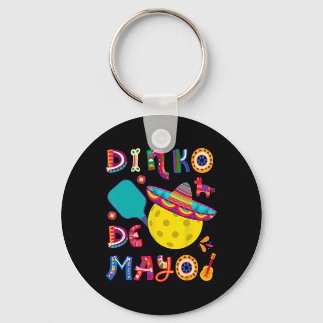 Dinko De Mayo Funny Cinco De Mayo Funny Picklebyll Key Ring (Front)