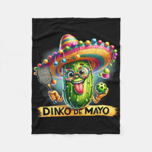 Dinko De Mayo Funny Cinco De Mayo Pickleball Men W Fleece Blanket