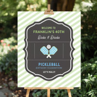 Dinks and Drinks Green & Blue Pickleball Welcome