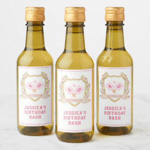 Dinks and Drinks Preppy Pickle Ball Wine Label