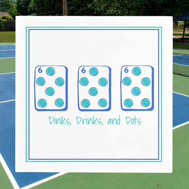 Dinks, Drinks & Dots / Pickleball Mahjong Pung  Napkin (Creator Uploaded)