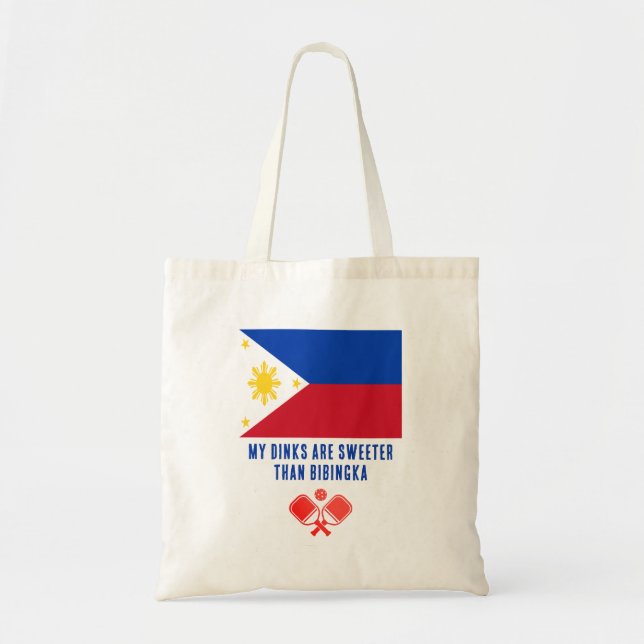 DINKS SWEETER THAN BIBINGKA Philippines Pickleball Tote Bag (Front)