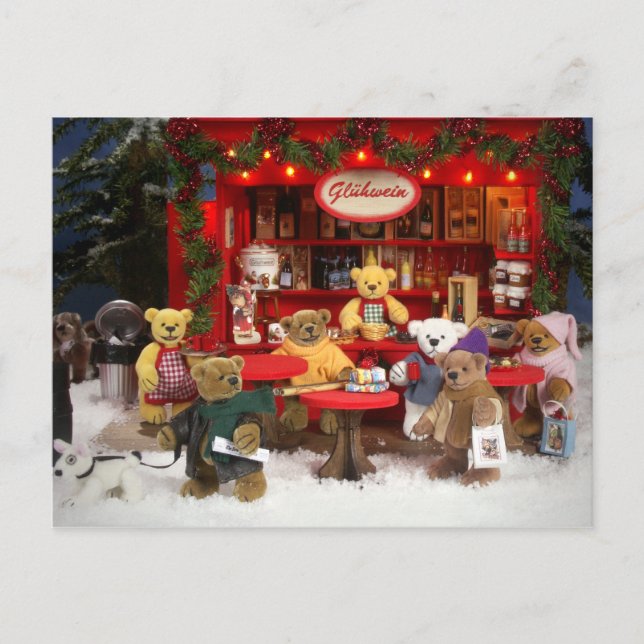 Dinky Bears Christmas Fair Holiday Postcard (Front)
