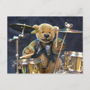 Dinky Bears Drummer Postcard