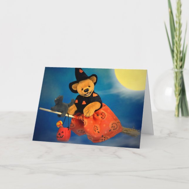 Dinky Bears Flying Witch Card (Front)