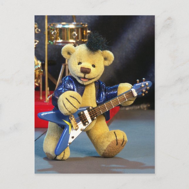 Dinky Bears Guitarist Postcard (Front)