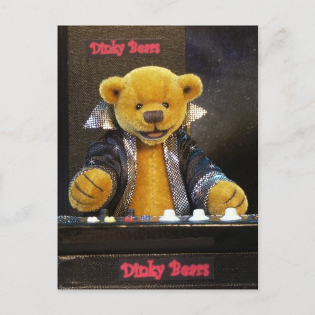 Dinky Bears Keyboarder Postcard (Front)