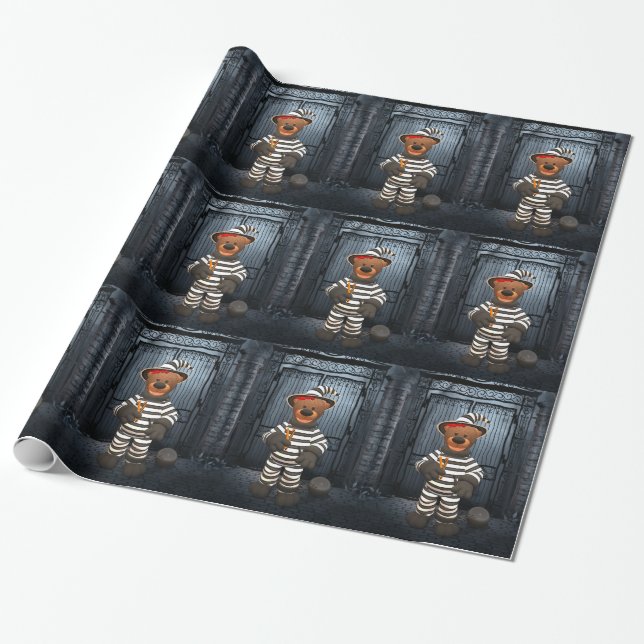 Dinky Bears: Little Prisoner Wrapping Paper (Unrolled)