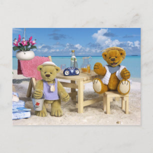 Dinky Bears on Holiday Postcard