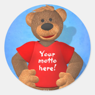 Dinky Bears: Your Motto Bear! Classic Round Sticker