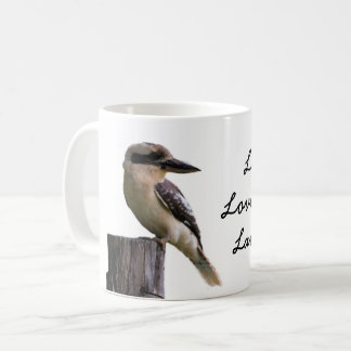 Dinky mug with a cute kookaburra design.