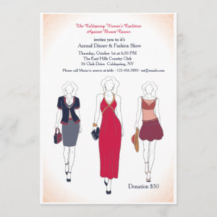Dinner and Fashion Show Invitations